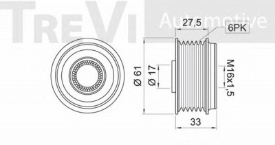TREVI AUTOMOTIVE ap1052 -  Механизм свободного хода генератора